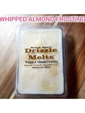 WHIPPED ALMOND FROSTING -SWAN CREEK CANDLE CO Drizzle Melts 100% Natural Wax NWT